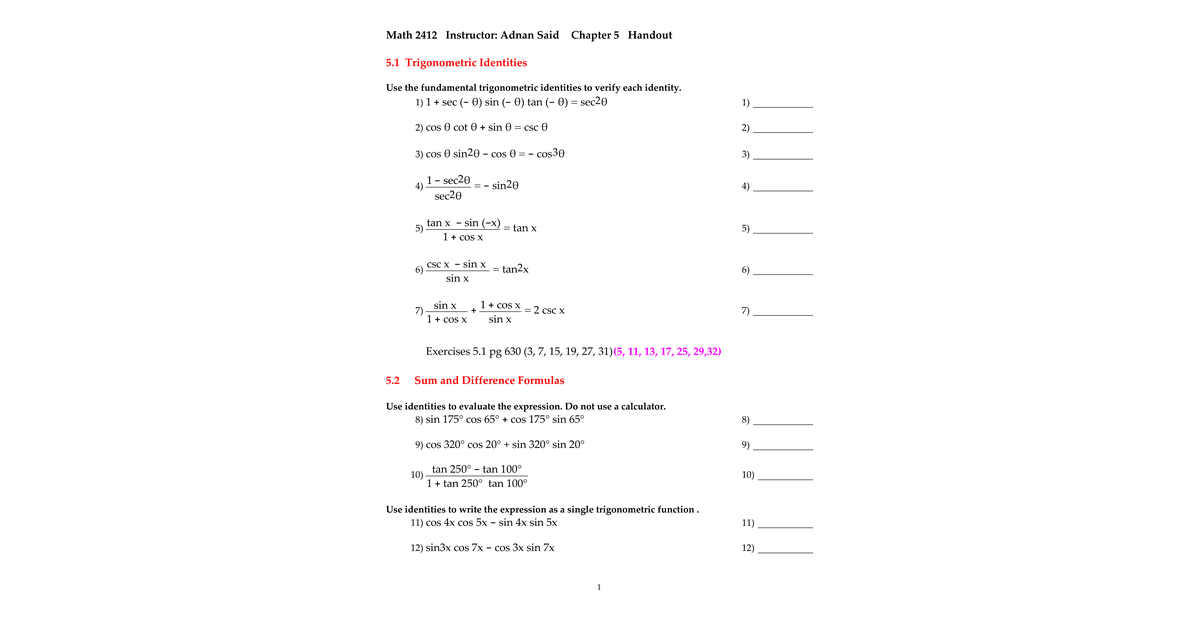 Ch5 Hand Out